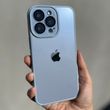 Чохол для iPhone 11 Скляний матовий + скло на камеру з мікрофіброю TPU+Glass Sapphire Midnight Blue