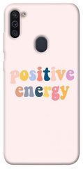 Чехол для Samsung Galaxy M11 PandaPrint Positive energy надписи