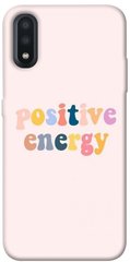 Чехол для Samsung Galaxy A01 PandaPrint Positive energy надписи