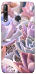 Чехол для Huawei P40 Lite E / Y7p (2020) PandaPrint Эхеверия 2 цветы