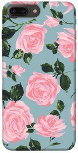 Чохол для Apple iPhone 7 plus / 8 plus (5.5 "") PandaPrint Рожевий принт квіти