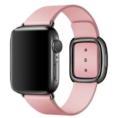 Ремінець для Apple Watch 42/44/45 mm Modern Buckle Leather Pink/Black