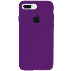 Чехол для Apple iPhone 7 plus / 8 plus Silicone Case Full с микрофиброй и закрытым низом (5.5"") Фиолетовый / Ultra Violet