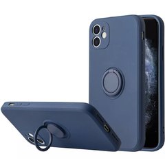 Чехол TPU Candy Ring Full Camera для Apple iPhone 12 (6.1"") Серый / Lavender Gray