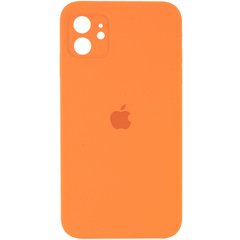 Чехол для iPhone 11 Silicone Full camera оранжевый / Papaya / закрытый низ + защита камеры