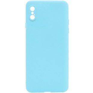 Силиконовый чехол Candy Full Camera для Apple iPhone X / XS (5.8"") Бирюзовый / Turquoise