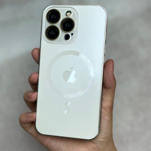 Чехол для iPhone 14 Pro AG Titanium case Magsafe Pearly White