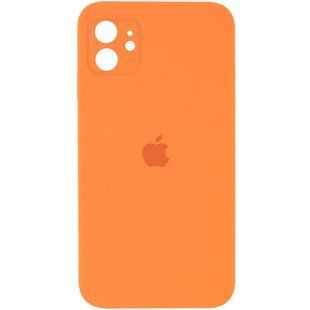 Чехол для iPhone 11 Silicone Full camera оранжевый / Papaya / закрытый низ + защита камеры