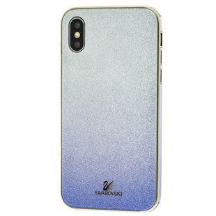 Чохол для iPhone X / Xs Swaro glass сріблясто-синій