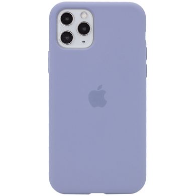 Чехол для Apple iPhone 11 Pro Max Silicone Full / закрытый низ / Серый / Lavender Gray