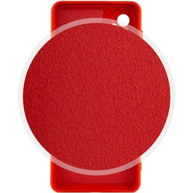 Чехол для Samsung Galaxy M52 Silicone Full camera закрытый низ + защита камеры Красный / Red