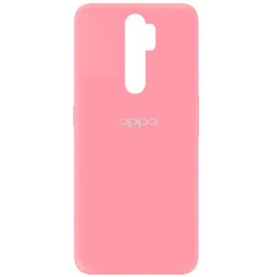 Чохол для Oppo A5 (2020) / Oppo A9 (2020) Silicone Full з закритим низом і мікрофіброю Рожевий / Pink