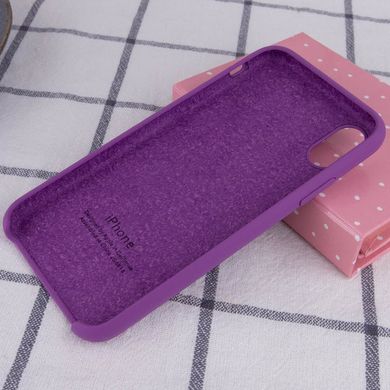 Чехол silicone case for iPhone X/XS Grape / Фиолетовый