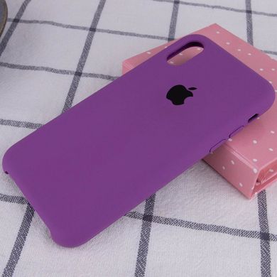 Чехол silicone case for iPhone X/XS Grape / Фиолетовый