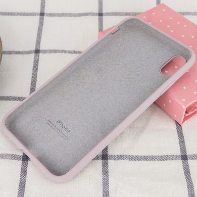 Чехол silicone case for iPhone XS Max с микрофиброй и закрытым низом Lavender