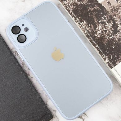 Чохол для iPhone 11 Скляний матовий + скло на камеру з мікрофіброю TPU+Glass Sapphire Midnight Blue