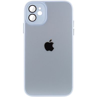 Чехол для iPhone 11 Стеклянный матовый + стекло на камеру с микрофиброй TPU+Glass Sapphire Midnight Blue