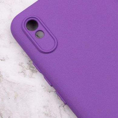 Чохол для Xiaomi Redmi 9A Silicone Full camera закритий низ + захист камери Фіолетовий / Purple