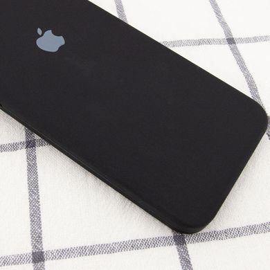 Чехол для Apple iPhone 7 plus / 8 plus Silicone Full camera закрытый низ + защита камеры (Черный / Black) квадратные борты