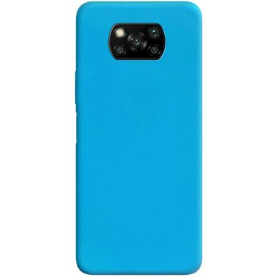Силиконовый чехол Candy для Xiaomi Poco X3 NFC (голубой)
