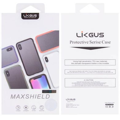 TPU+PC чехол LikGus Maxshield для Apple iPhone 11 Pro Max (6.5") (Сине-Зеленый / Marine Blue)