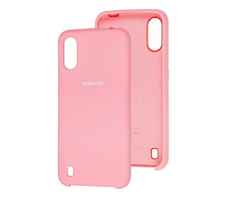 Чехол для Samsung Galaxy A01 (A015) Silky Soft Touch, Светло-розовый