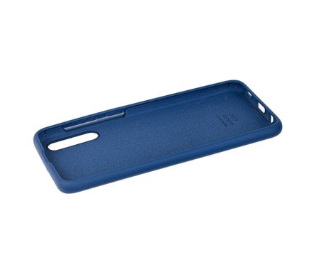 Чехол для Samsung Galaxy A50 / A50s / A30s Silicone Full синий c закрытым низом и микрофиброю