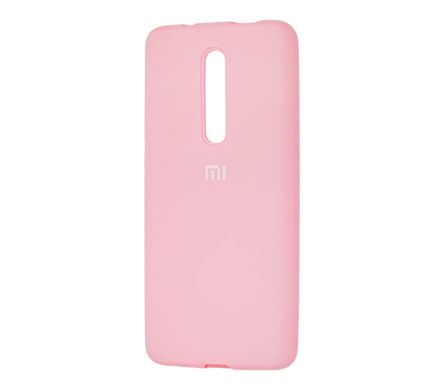 Чехол для Xiaomi Mi 9T / Redmi K20 Silicone Full светло-розовый с закрытым низом и микрофиброй