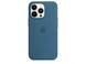 Чохол для Apple Iphone 13 Pro Max Silicone case Original 1:1 full with Magsafe Синій / Blue Jay