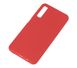 Чехол для Samsung Galaxy A7 2018 (A750) Silicone Full красный c закрытым низом и микрофиброю