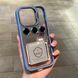 Чехол с подставкой для iPhone 14 Pro Max Lens Shield + стекла на камеру Blue