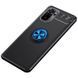 TPU чехол Deen ColorRing под магнитный держатель (opp) для Xiaomi Redmi Note 10 / Note 10s Черный / Синий