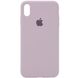 Чехол silicone case for iPhone XS Max с микрофиброй и закрытым низом Lavender