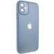 Чохол для iPhone 11 Скляний матовий + скло на камеру з мікрофіброю TPU+Glass Sapphire Midnight Blue