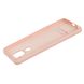 Чехол для Xiaomi Redmi Note 9 Premium Silicone Full розовый песок c закрытым низом и микрофиброю