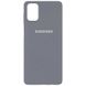 Чохол для Samsung Galaxy M51 Silicone Full Сірий / Lavender Gray з закритим низом і мікрофіброю