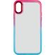 Чохол TPU+PC Fresh sip series для Apple iPhone XS Max (6.5") Бірюзовий / Рожевий