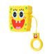 Силиконовый футляр SpongeBob series для наушников AirPods + кольцо (Sponge Bob / Желтый)