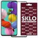 Защитное стекло SKLO 3D curved (full glue) для Samsung Galaxy A51, Черный