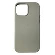 Шкіряний чохол Leather Case (AAA) with MagSafe для Apple iPhone 15 Titanium Gray