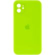 Чехол для iPhone 11 Silicone Full camera зеленый / закрытый низ + защита камеры