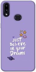 Чохол для Samsung Galaxy A10s PandaPrint Just believe in your Dreams написи