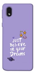 Чехол для Samsung Galaxy M01 Core / A01 Core PandaPrint Just believe in your Dreams надписи