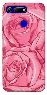 Чехол для Huawei Honor View 20 / V20 PandaPrint Розы карандашом цветы
