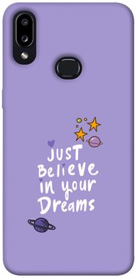 Чехол для Samsung Galaxy A10s PandaPrint Just believe in your Dreams надписи
