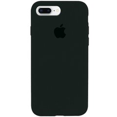 Чехол для Apple iPhone 7 plus / 8 plus Silicone Case Full с микрофиброй и закрытым низом (5.5"") Зеленый / Black Green