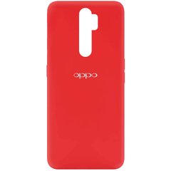 Чехол для Oppo A5 (2020) / Oppo A9 (2020) Silicone Full с закрытым низом и микрофиброй Красный / Red