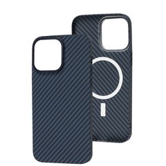 Чохол для iPhone 14 Pro Max Carbon Case with MagSafe Blue