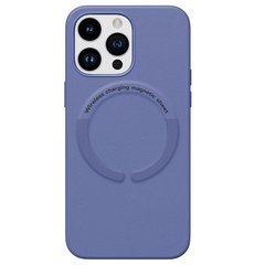 Чохол для iPhone 13 Pro Max New Leather Case With Magsafe Blue