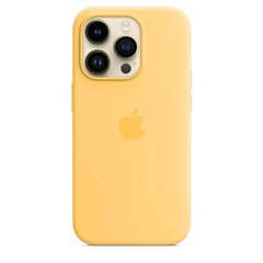 Чехол Silicone case Original 1:1 (AAA) with Magsafe для Apple iPhone 14 Pro Max (6.7") (Желтый / Sunglow)